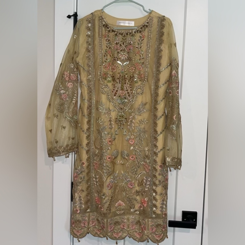 New Emaan Adeel Fancy Pakistani 3 Piece Suit - image 1